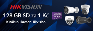 128 GB SD karta za korunu k nákupu kamer Hikvision